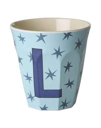 Melaminbecher mit dem Buchstaben L
